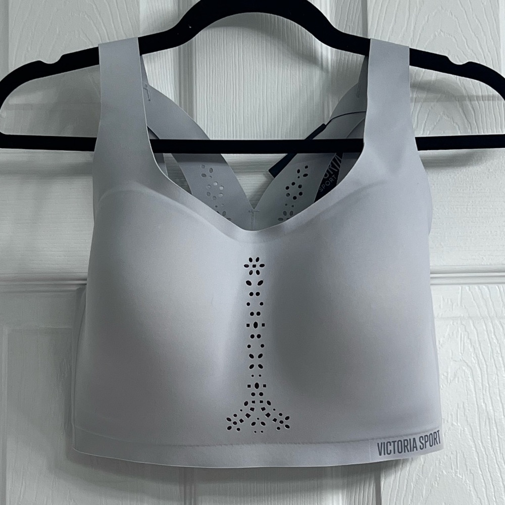 Victoria's Secret Gray Sports Bra with Rhinestone Embellishments